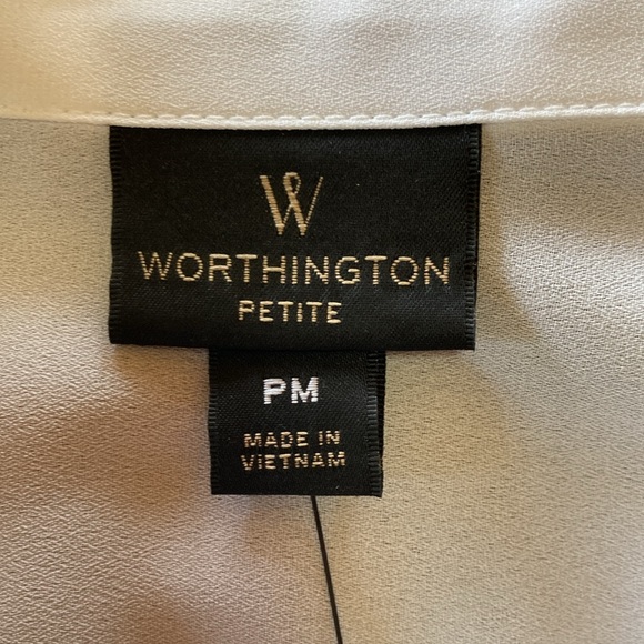 Women’s White Sleeveless Blouse petite medium sheer - Picture 5 of 5